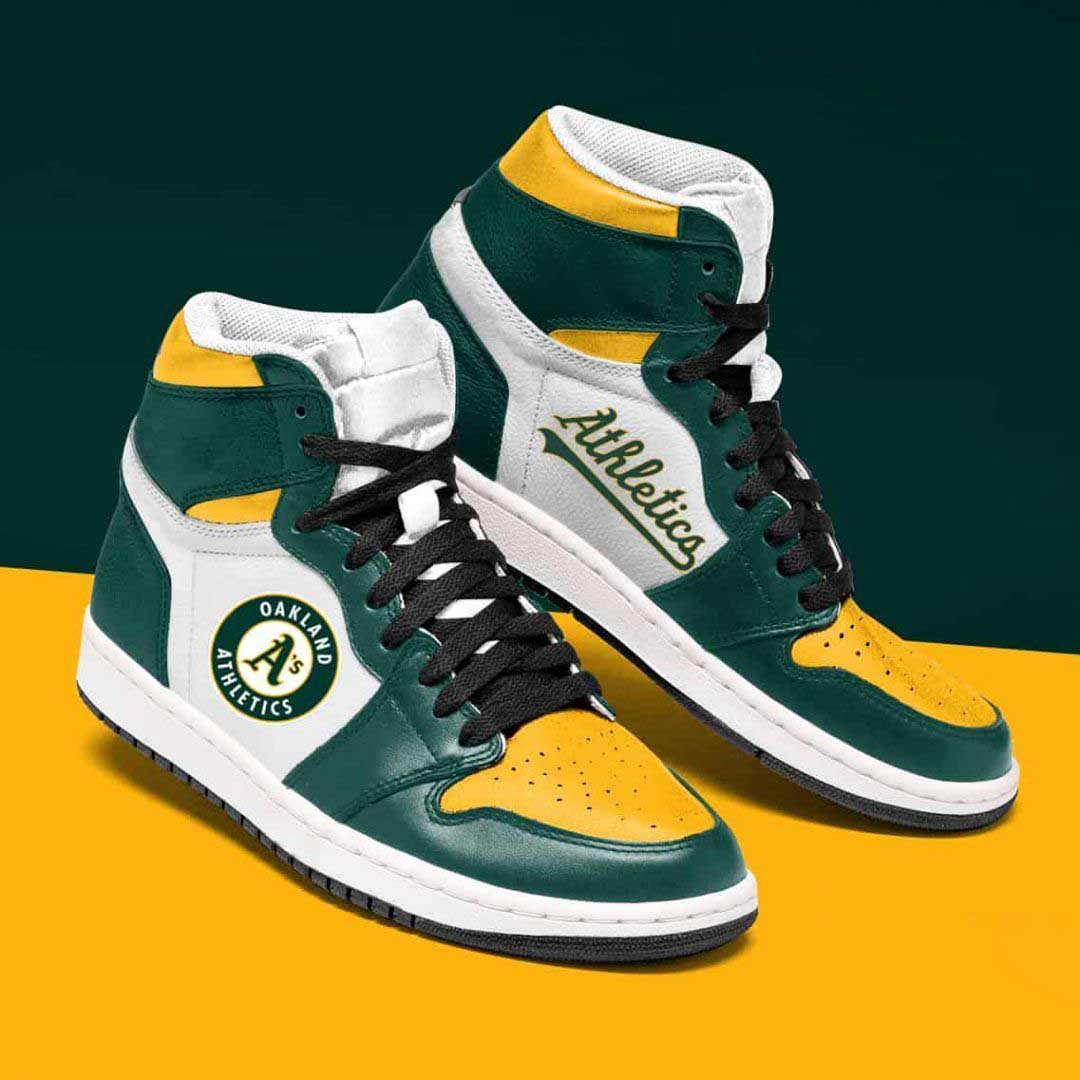 Oakland Athletics J1 Sneakers Custom For Fans-Gear Wanta