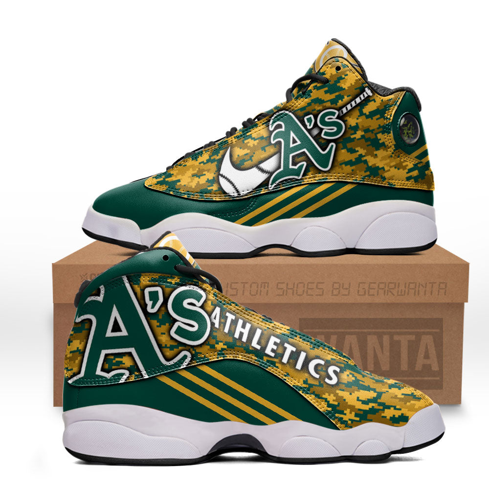 Oakland Athletics J13 Sneakers Custom Shoes-Gear Wanta