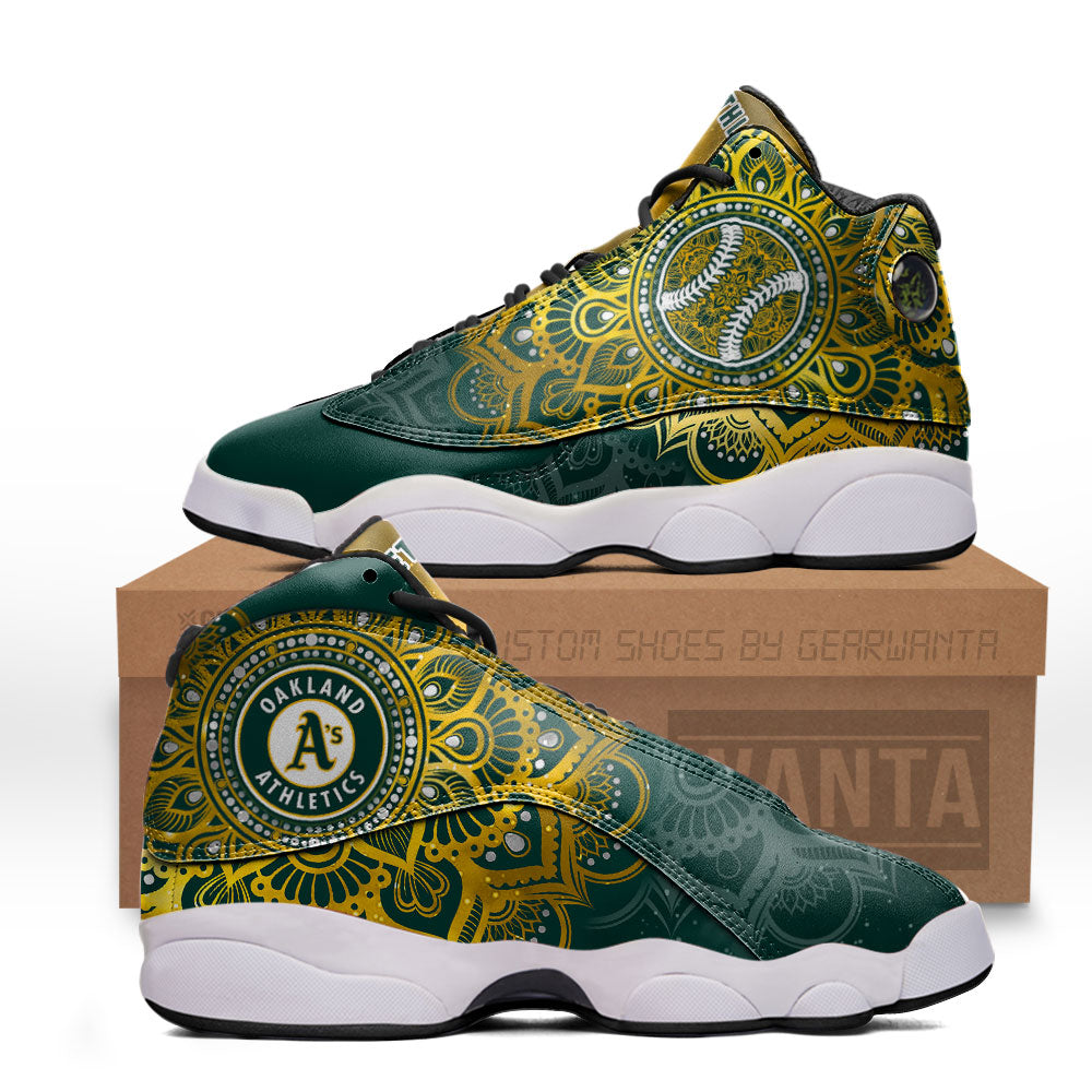 Oakland Athletics J13 Sneakers Custom Shoes-Gear Wanta