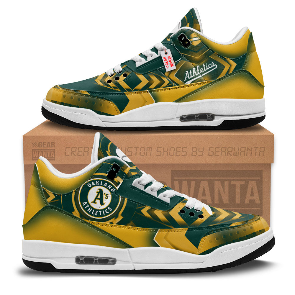 Oakland Athletics J3 Sneakers Custom Shoes-Gear Wanta