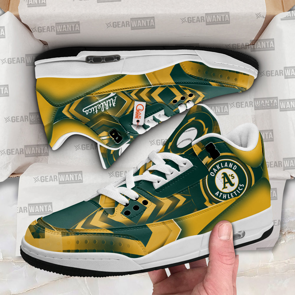 Oakland Athletics J3 Sneakers Custom Shoes-Gear Wanta