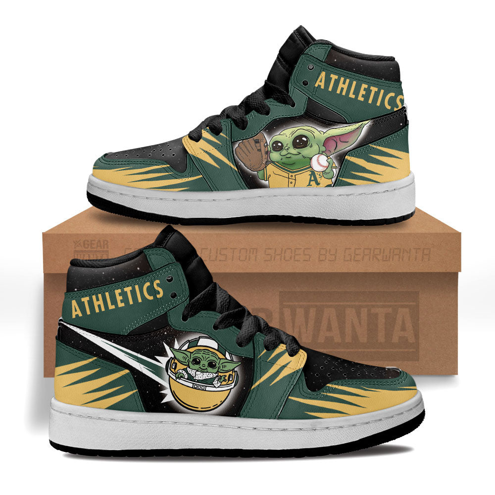 Oakland Athletics Kid Sneakers Custom For Kids-Gear Wanta