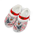 Olaf Fleece Clogs Shoes Christmas Custom For FansGearwanta.com