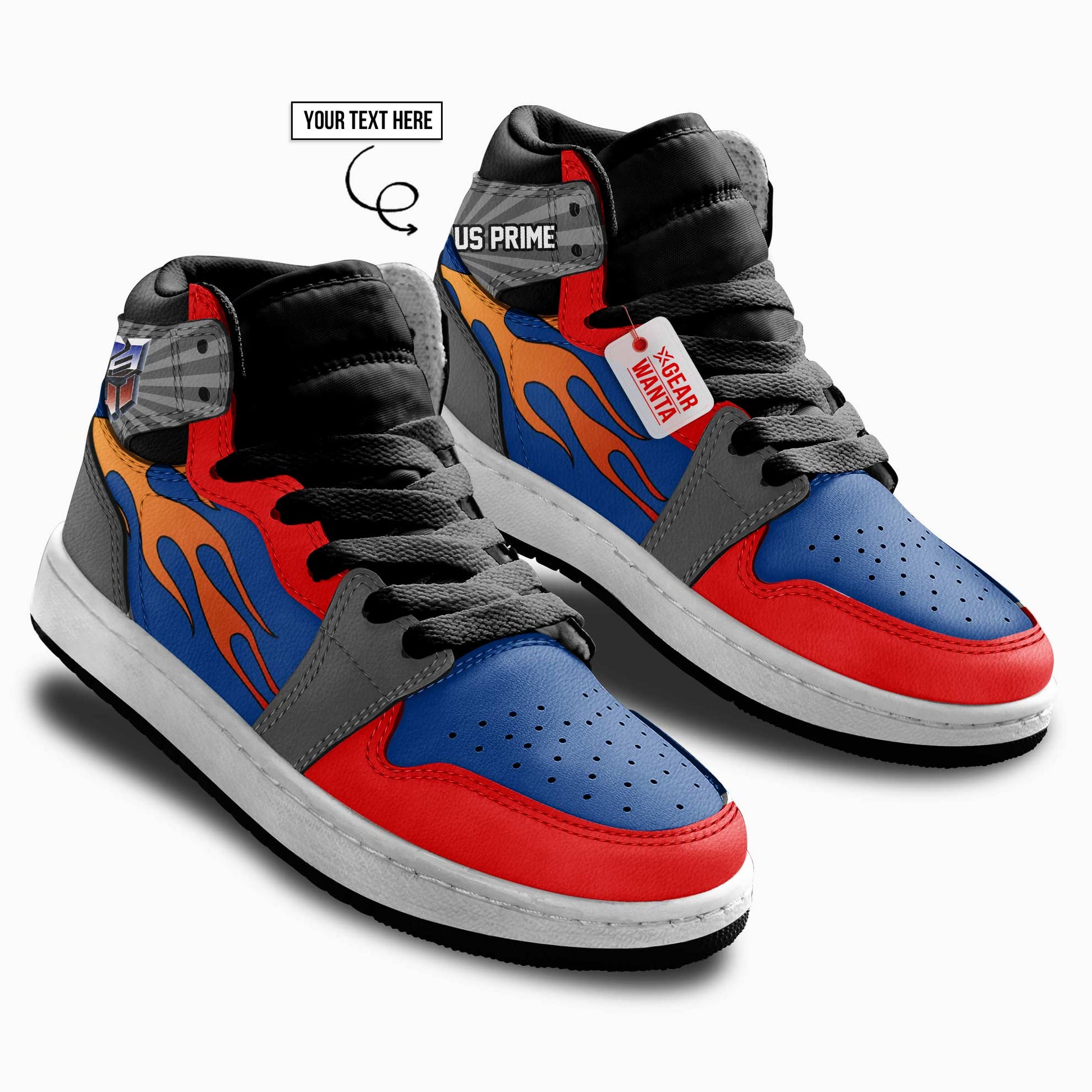 Optimus Prime Personalized Kid J1s Sneakers Uniform Collection - Gearwanta.com