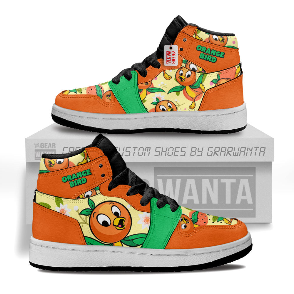 Orange Bird Kid J1s Sneakers Cartoon Collection - Gearwanta.com