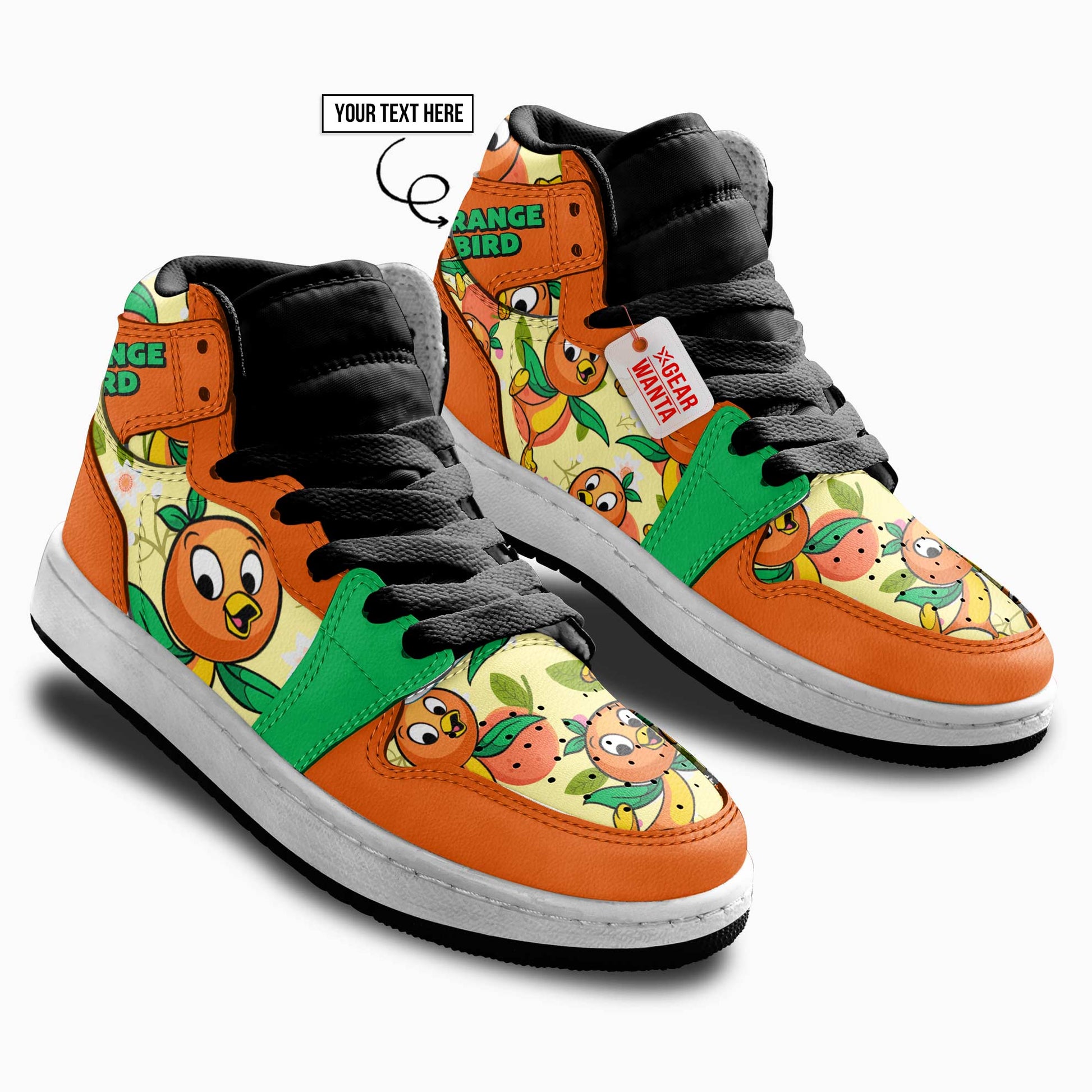 Orange Bird Kid J1s Sneakers Cartoon Collection - Gearwanta.com