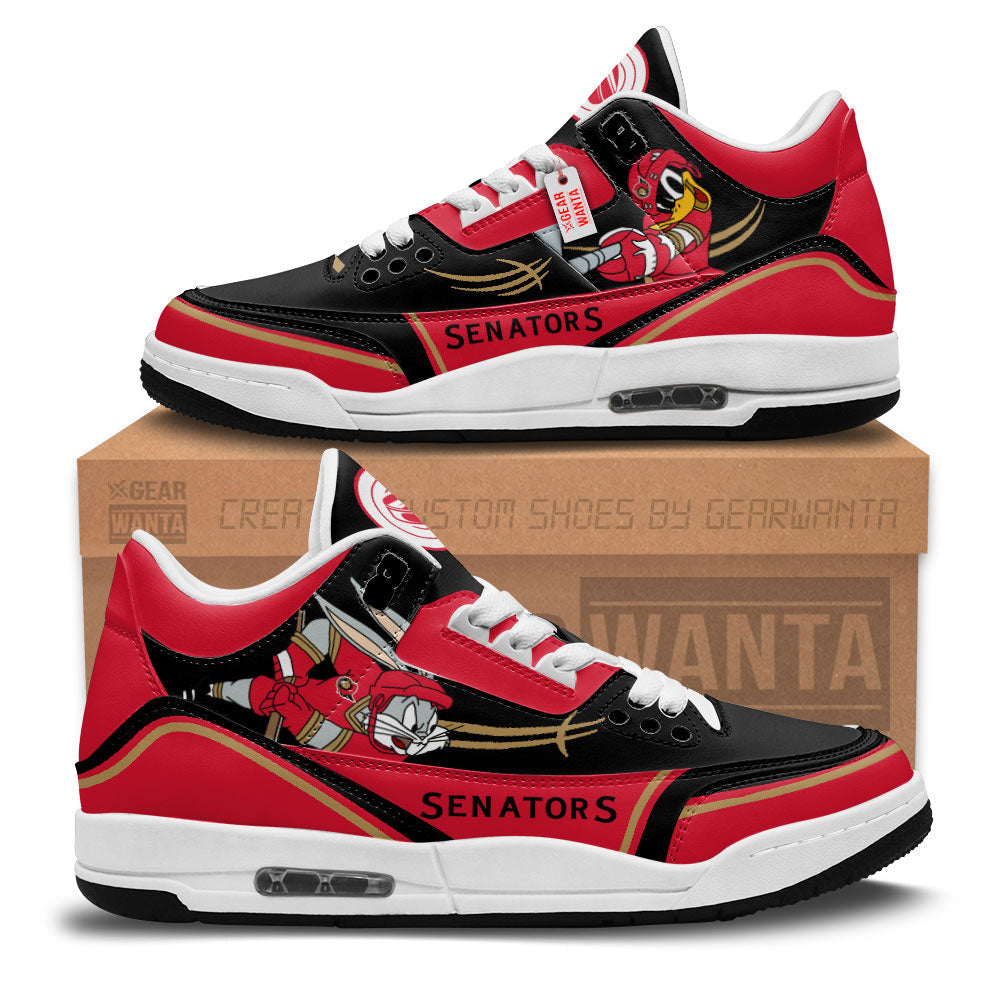 Ottawa Senators J3 Sneakers Custom Shoes-Gear Wanta