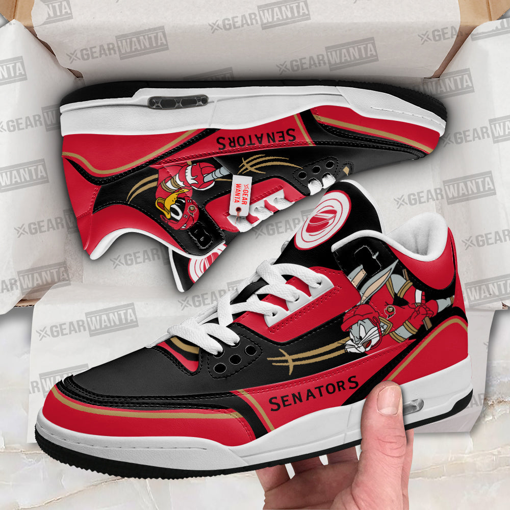 Ottawa Senators J3 Sneakers Custom Shoes-Gear Wanta