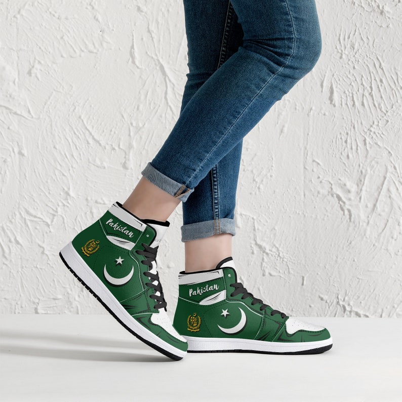 Pakistan Flag JD1 High Top Shoes 