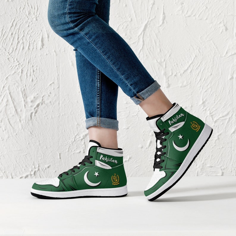 Pakistan Flag JD1 High Top Shoes 