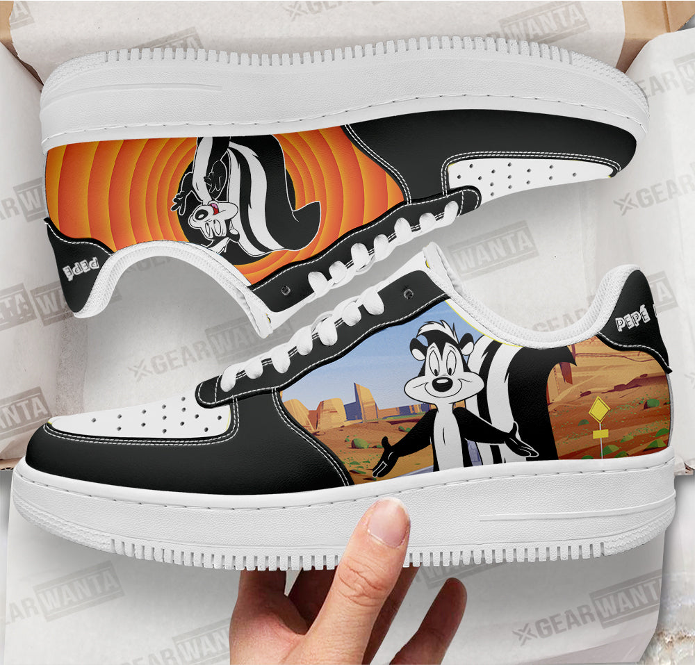 Pepé Le Pew Looney Tunes Custom Air Sneakers QD14-Gear Wanta