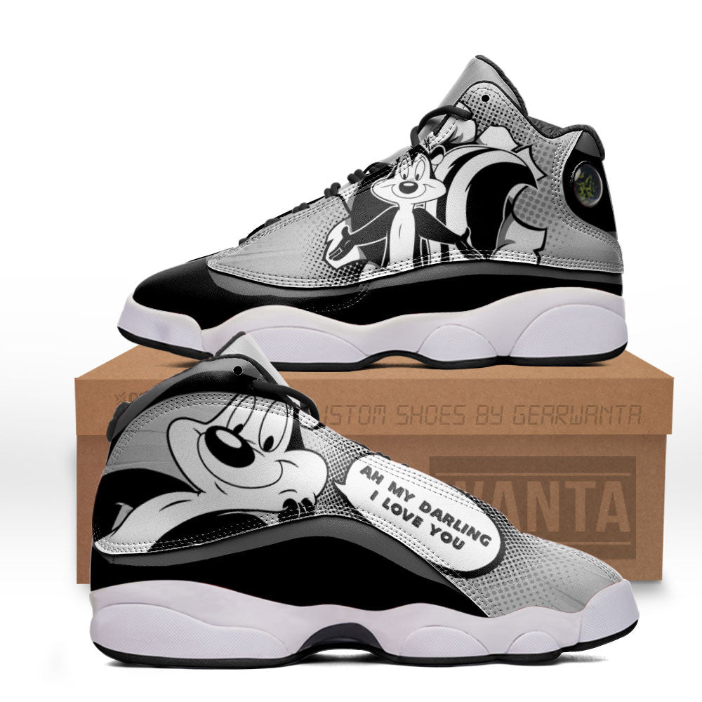 Pepé Le Pew J13 Sneakers Custom Comic Style Shoes-Gear Wanta