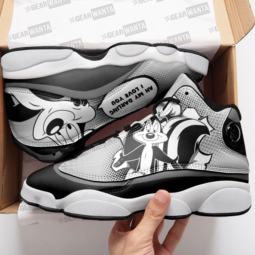 Pepé Le Pew J13 Sneakers Custom Comic Style Shoes-Gear Wanta