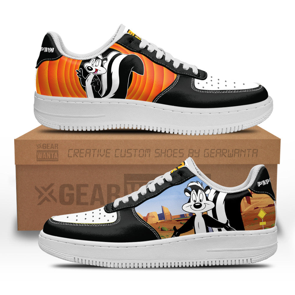 Pepé Le Pew Looney Tunes Custom Air Sneakers QD14-Gear Wanta