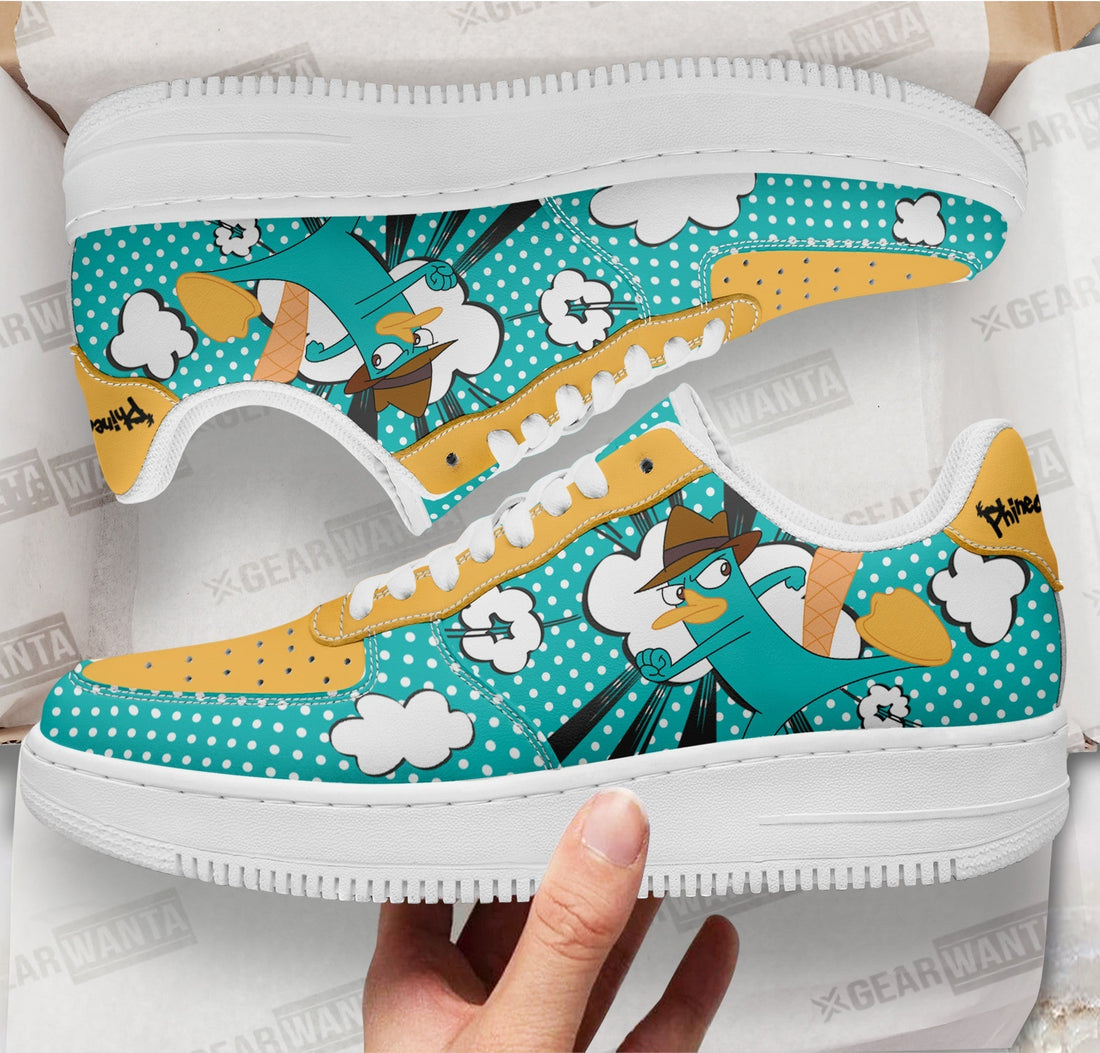 Perry Air Sneakers Custom Phineas and Ferb Shoes-Gear Wanta