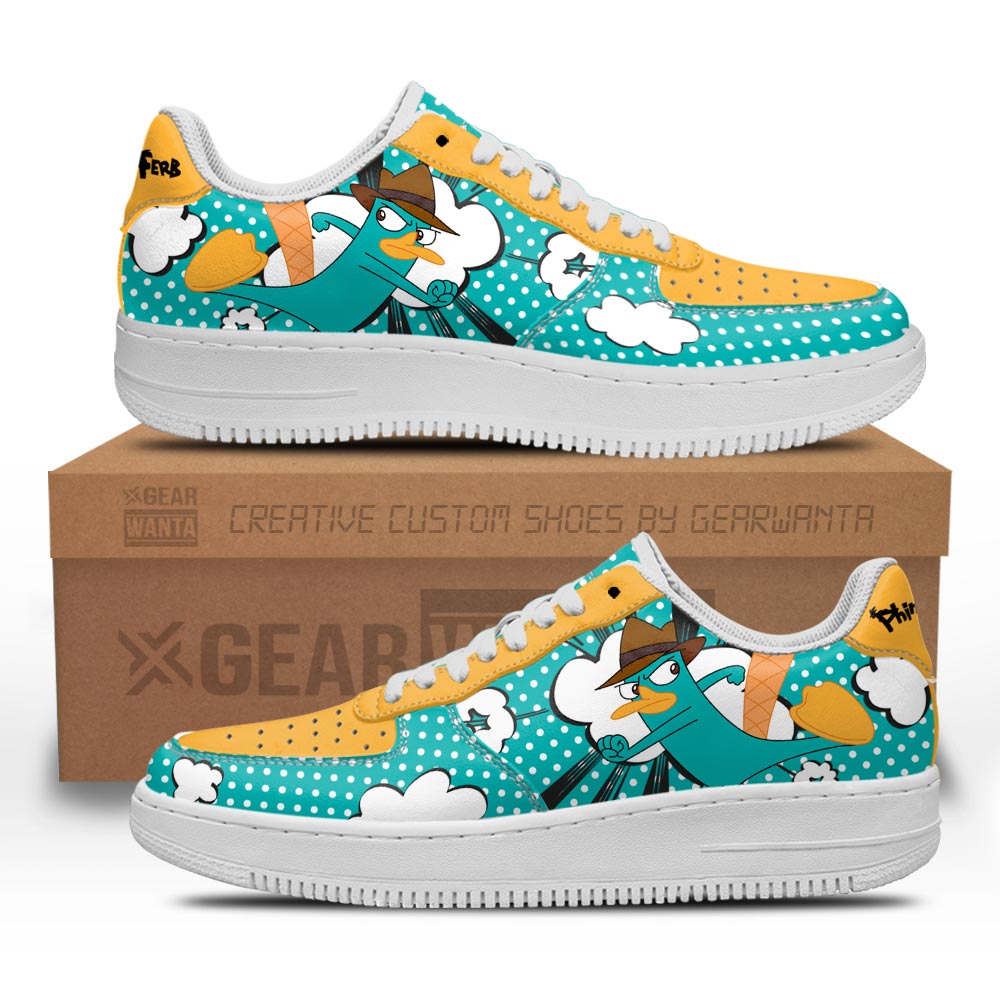 Perry Air Sneakers Custom Phineas and Ferb Shoes-Gear Wanta