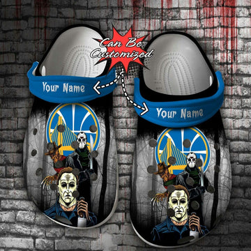 Personalized Golden State Warriors Jason Michael Freddy Horror Movies Clogs Shoes-gearwanta.com