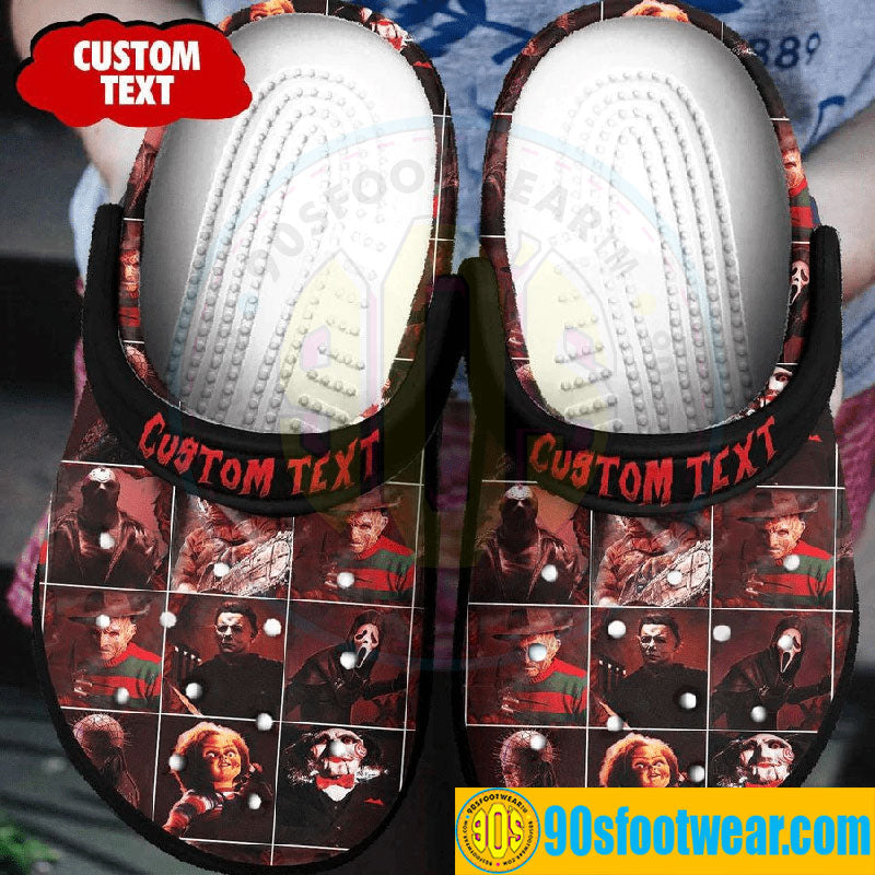 Personalized Halloween Horror Movie Pattern Classic Clogs-gearwanta.com