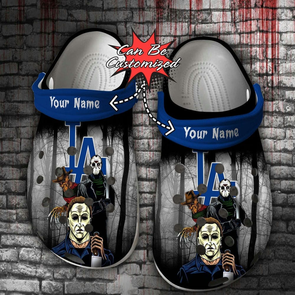 Personalized Los Angeles Dodgers Jason Michael Freddy Horror Movies Clogs Shoes-gearwanta.com