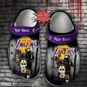 Personalized Los Angeles Lakers Jason Michael Freddy Horror Movies Clogs Shoes-gearwanta.com