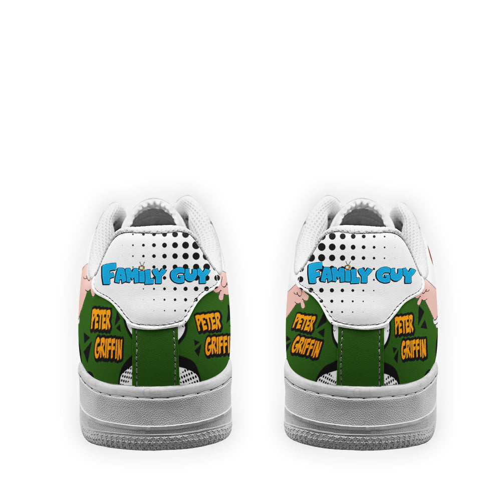 Peter Griffin Family Guy Force Low-Top Leather Sneakers Custom Cartoon