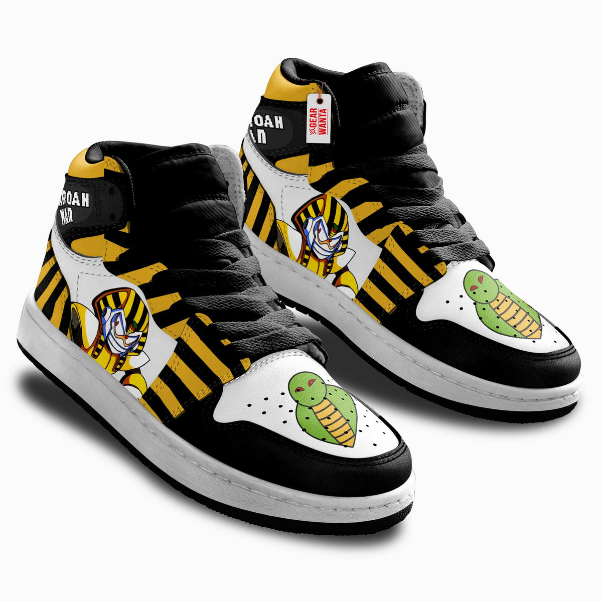 Pharoah Man Mega Man Kid Sneakers Custom For Kids-Gear Wanta
