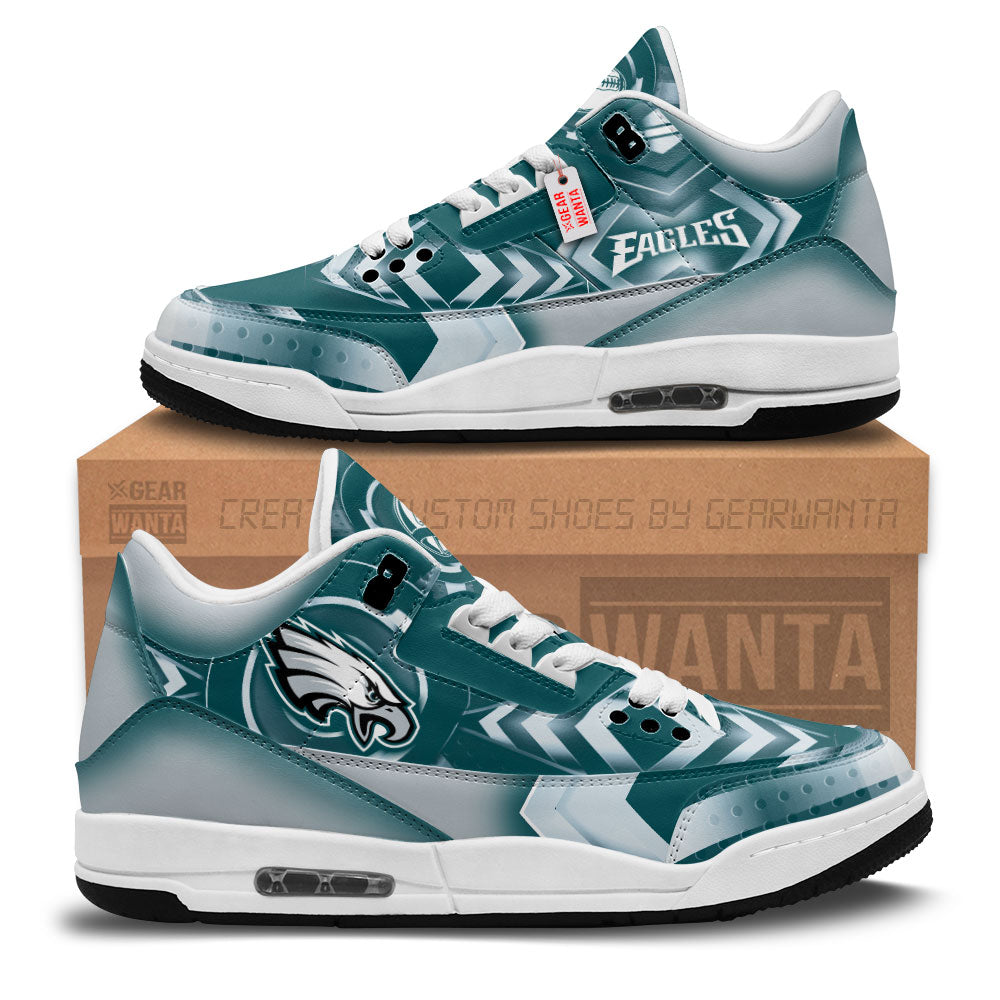 Philadelphia Eagles J3 Sneakers Custom Shoes-Gear Wanta