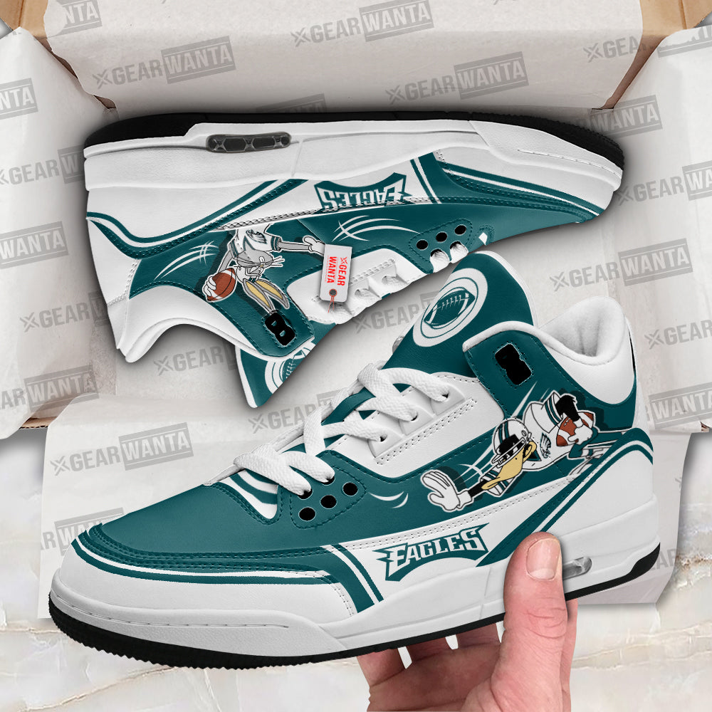 Philadelphia Eagles J3 Sneakers Custom Shoes-Gear Wanta