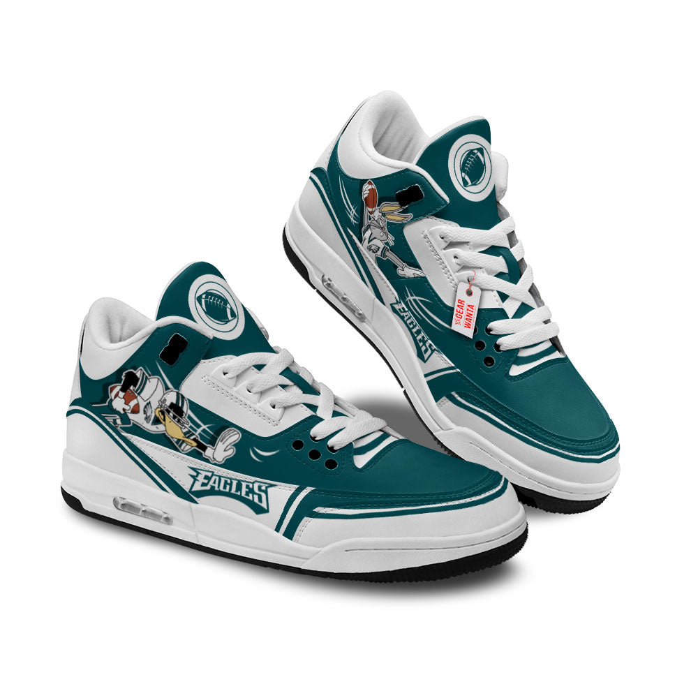 Philadelphia Eagles J3 Sneakers Custom Shoes-Gear Wanta