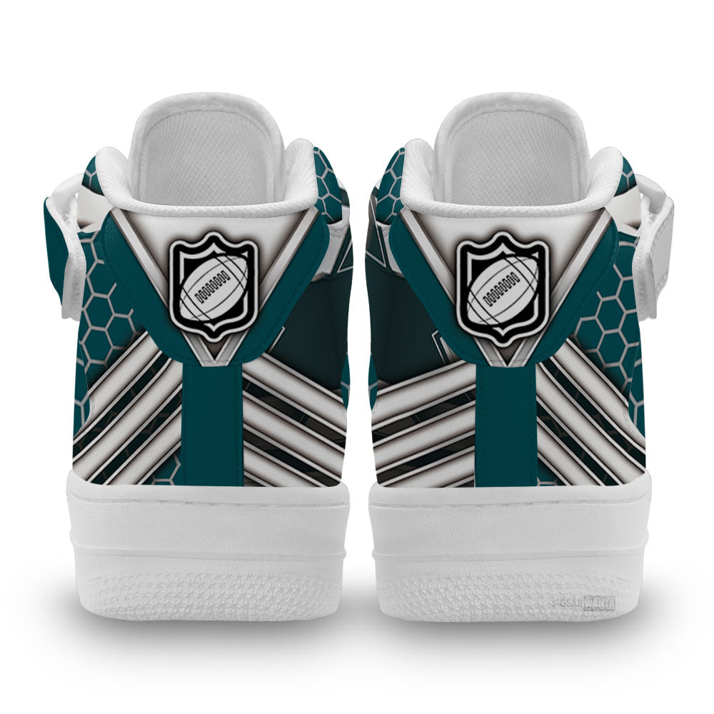 Philadelphia Eagles Sneakers Custom Air Mid Shoes For Fans-Gear Wanta