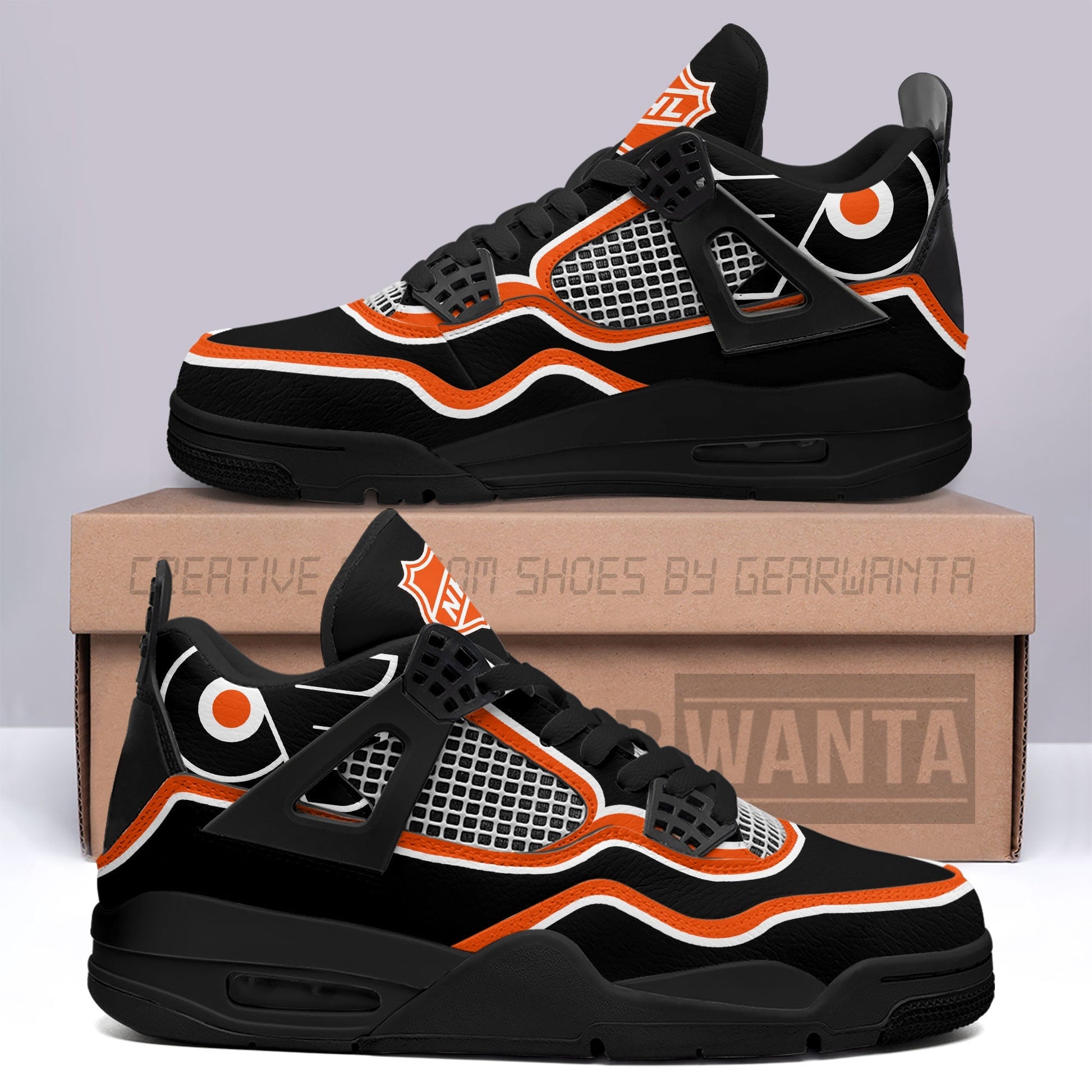 Philadelphia Flyers Aj4 Sneakers Custom Shoes-Gear Wanta