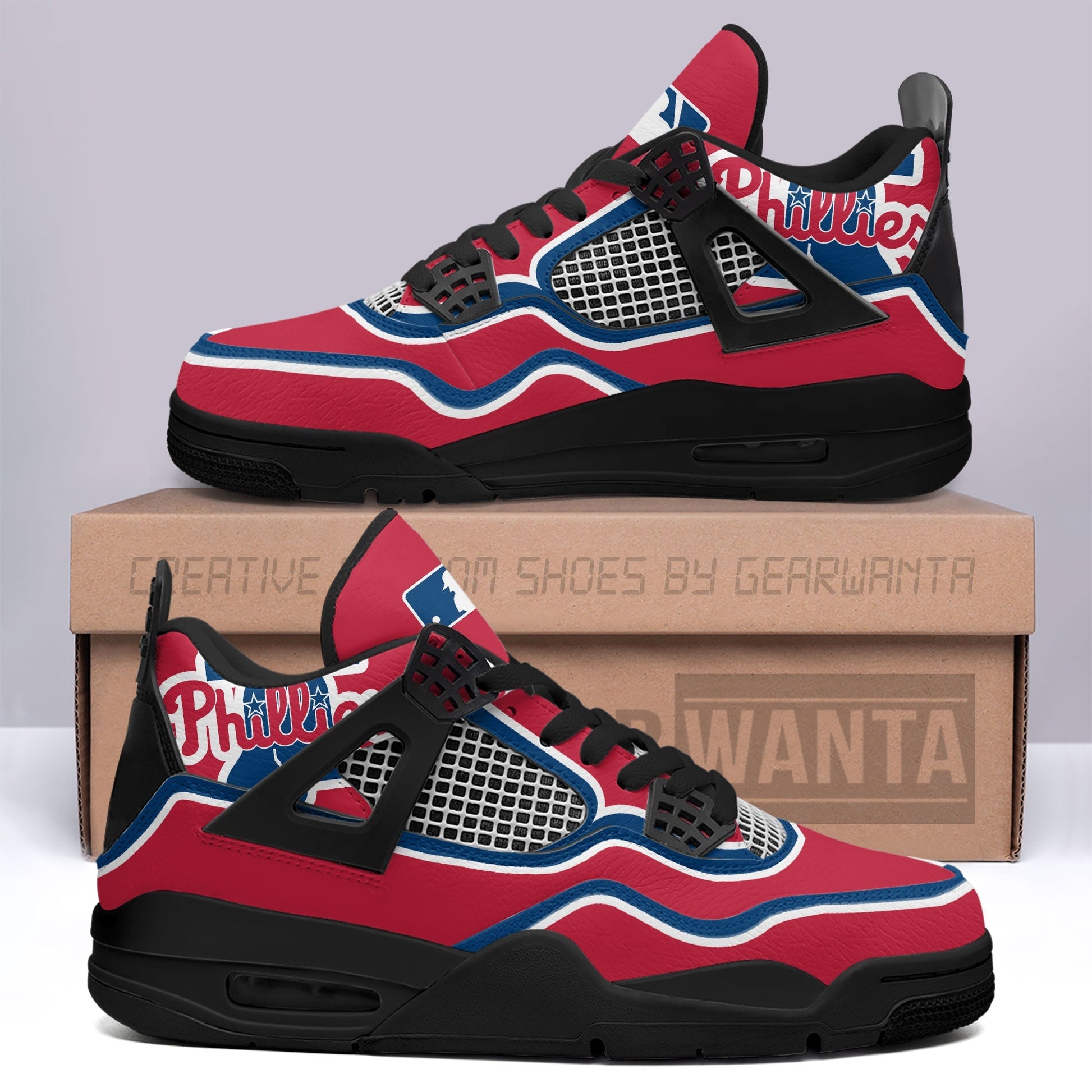 Philadelphia Phillies Aj4 Sneakers Custom Shoes-Gear Wanta