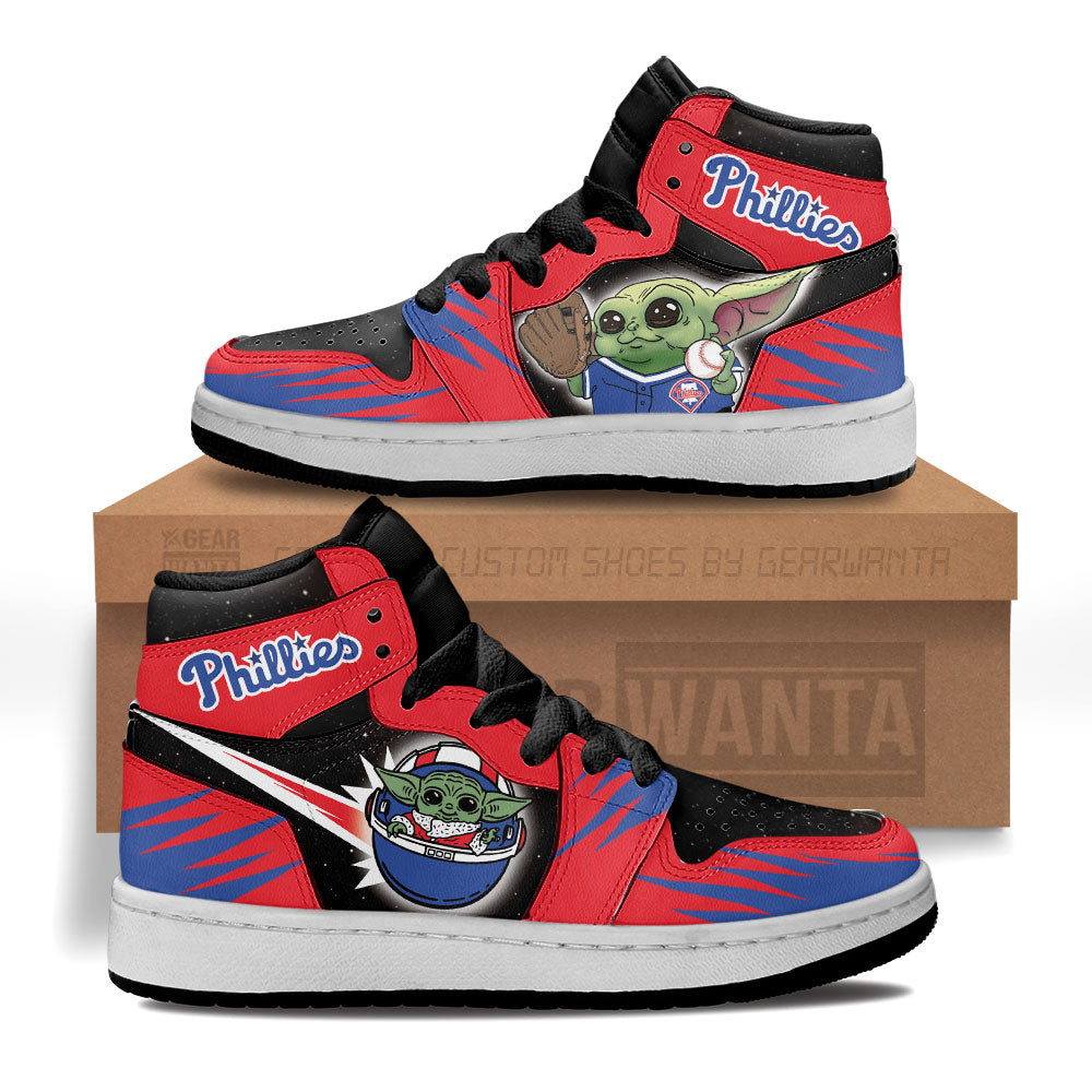 Philadelphia Phillies Kid Sneakers Custom For Kids-Gear Wanta