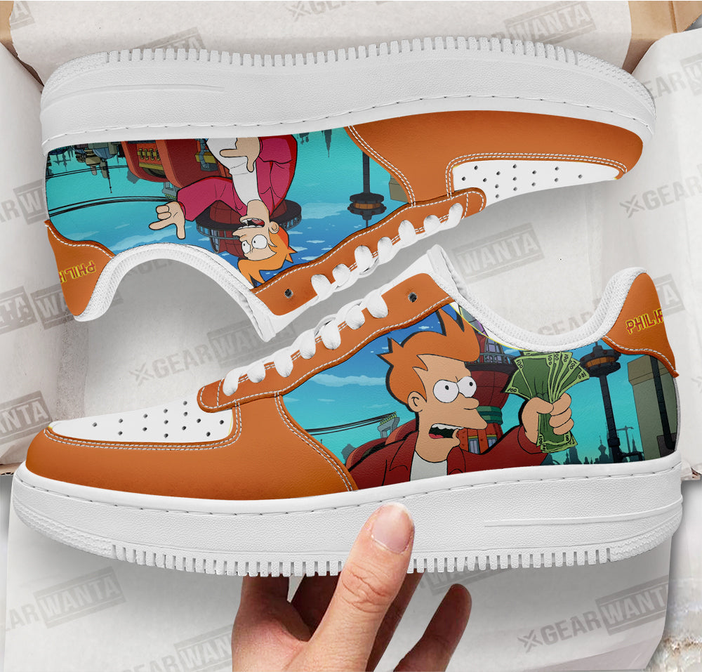 Philip J. Fry Futurama Custom Air Sneakers QD12-Gear Wanta