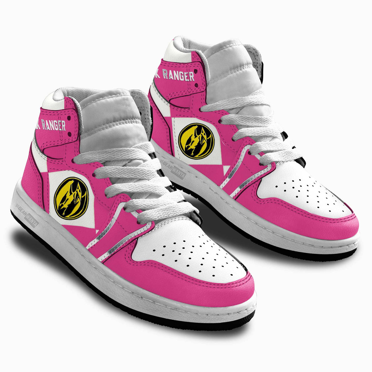 Pink Ranger Mighty Morphin Kid Sneakers Custom For Kids-Gear Wanta