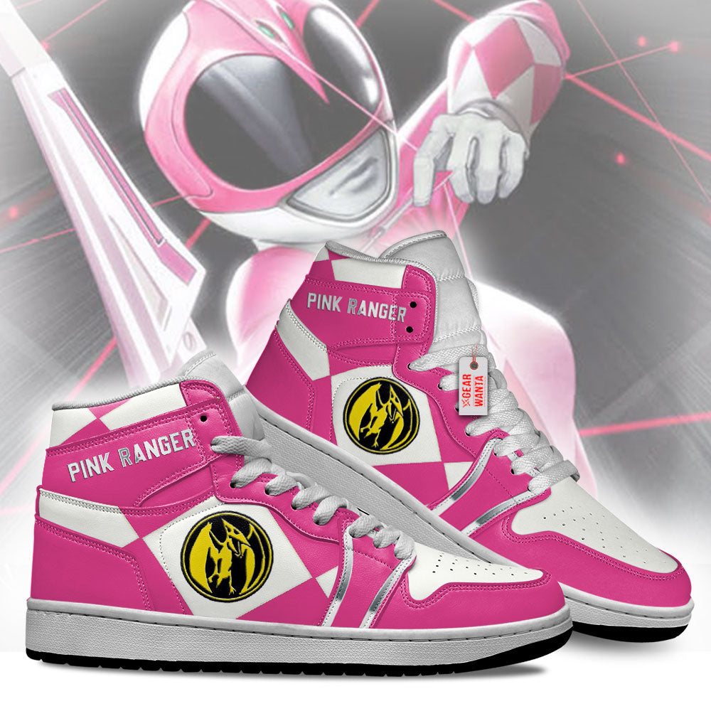 Pink Ranger Mighty Morphin Power Rangers J1 Shoes Custom Sneakers TT12-Gear Wanta