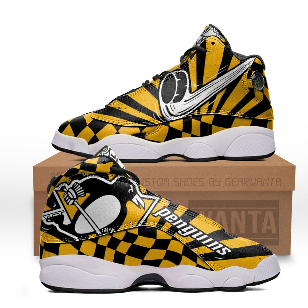 Pittsburgh Penguins J13 Sneakers Sport Custom Shoes-Gear Wanta