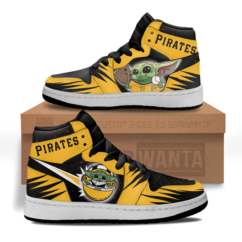 Pittsburgh Pirates Kid Sneakers Custom For Kids-Gear Wanta