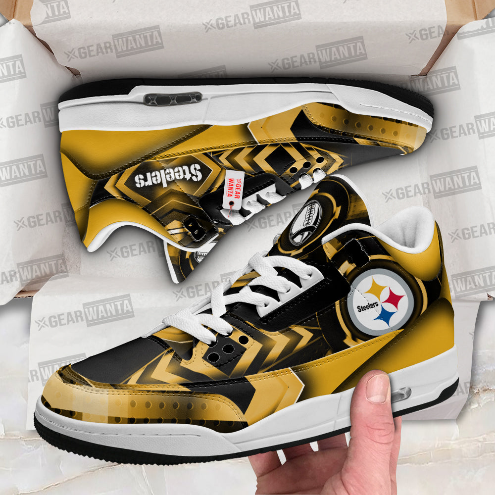 Pittsburgh Steelers J3 Sneakers Custom Shoes-Gear Wanta