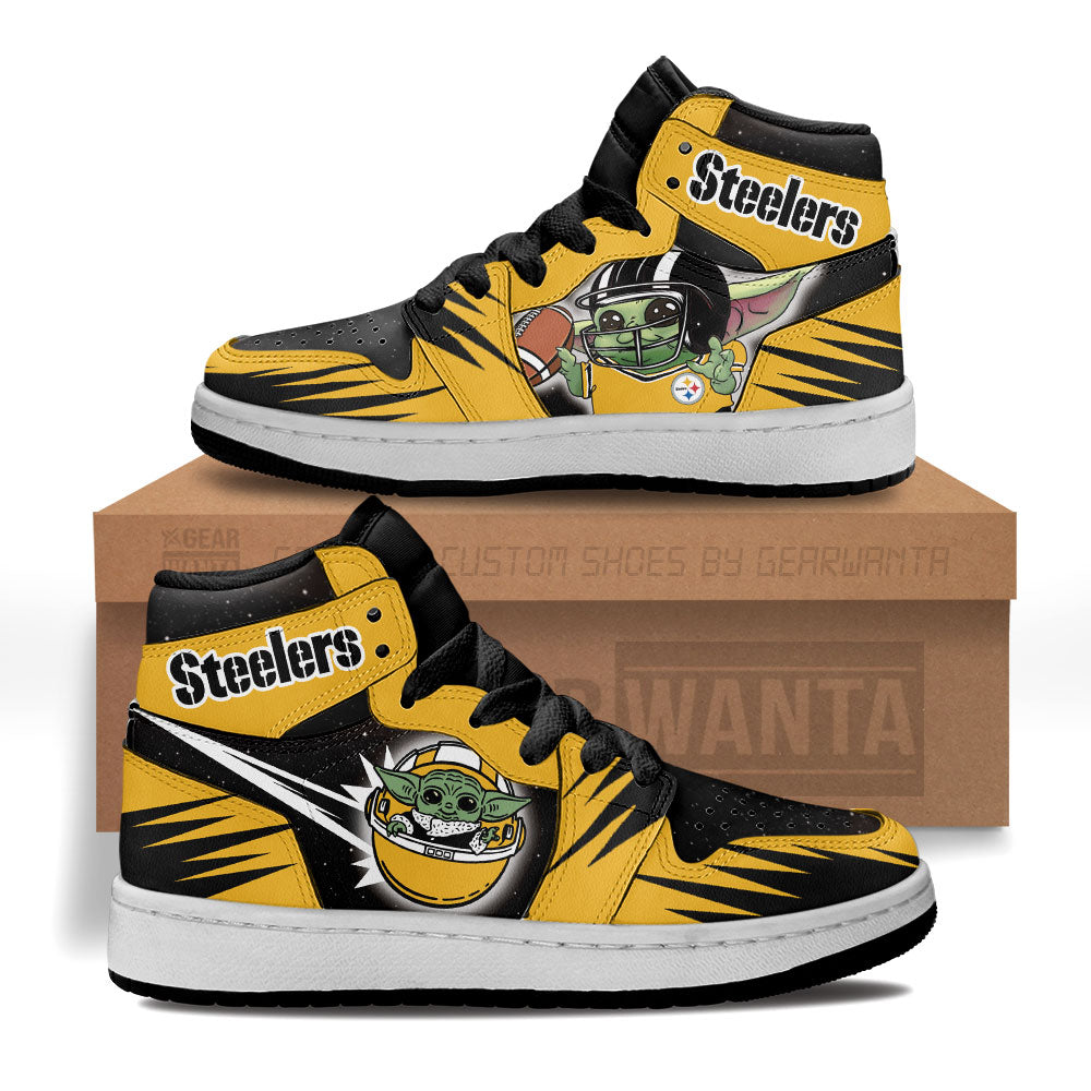 Pittsburgh Steelers Kid Sneakers Custom For Kids-Gear Wanta