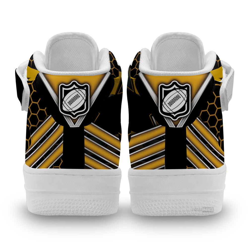 Pittsburgh Steelers Sneakers Custom Air Mid Shoes For Fans-Gear Wanta