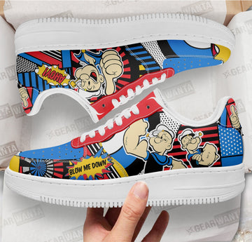 Popeye the Sailor Man Air Sneakers Custom Comic Shoes-Gear Wanta