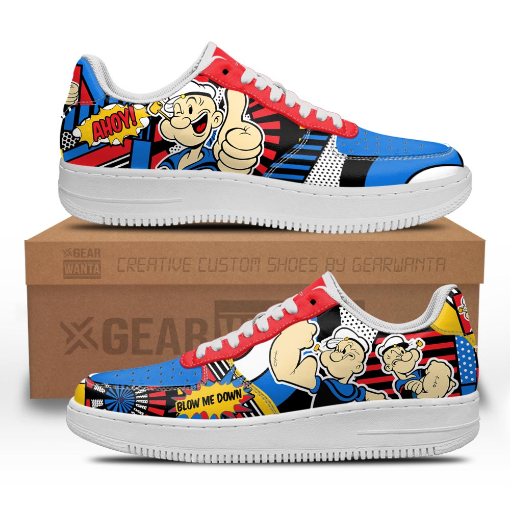 Popeye the Sailor Man Air Sneakers Custom Comic Shoes-Gear Wanta