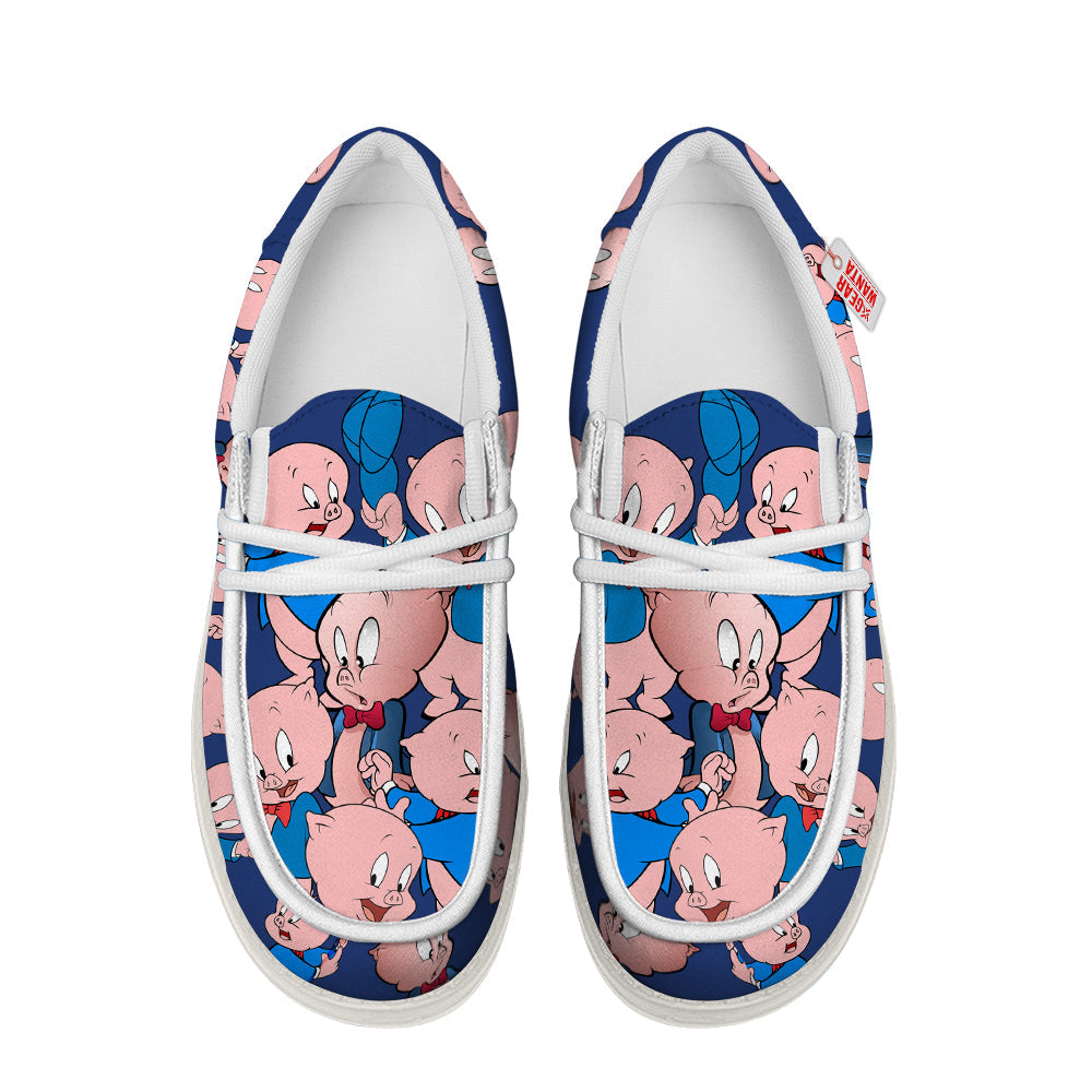 Porky Looney Tunes Canvas Loafer Shoes Vanlentine's Gifts Idea-gearwanta.com