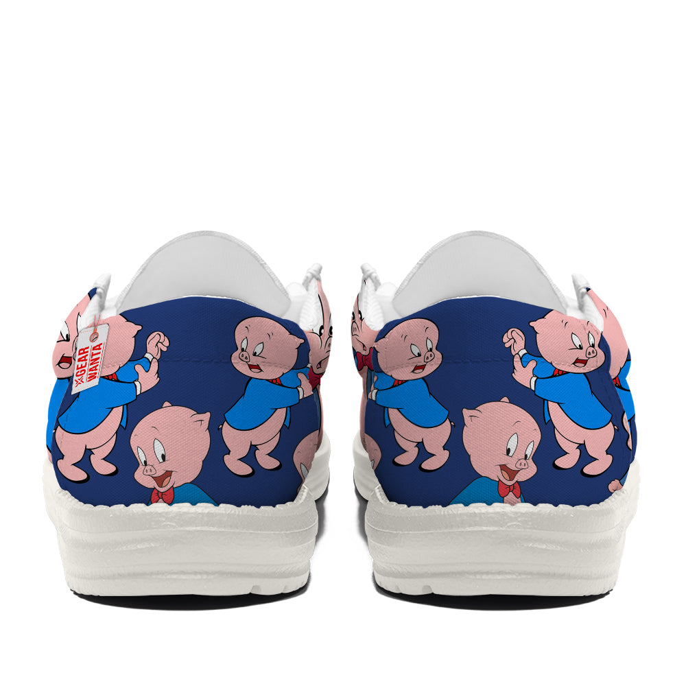 Porky Looney Tunes Canvas Loafer Shoes Vanlentine's Gifts Idea-gearwanta.com