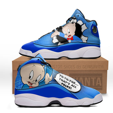 Porky Pig J13 Sneakers Custom Comic Style Shoes-Gear Wanta