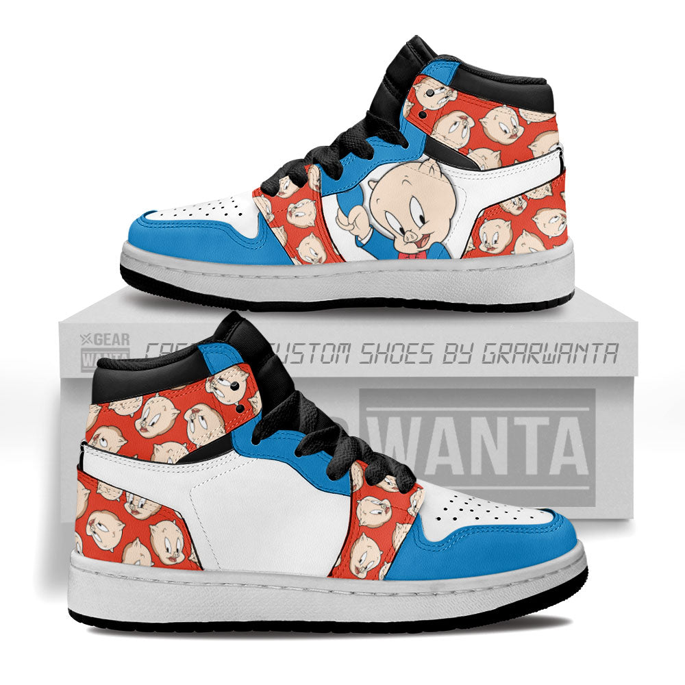 Porky Pig Kid J1s Sneakers Cartoon Collection - Gearwanta.com