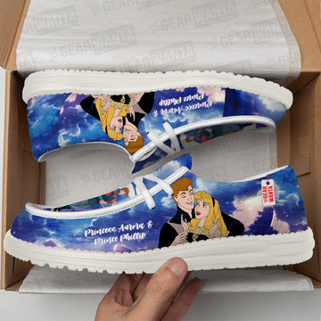 Princess Aurora And Prince Phillip Canvas Loafer Shoes Vanlentine's Gifts Idea-gearwanta.com