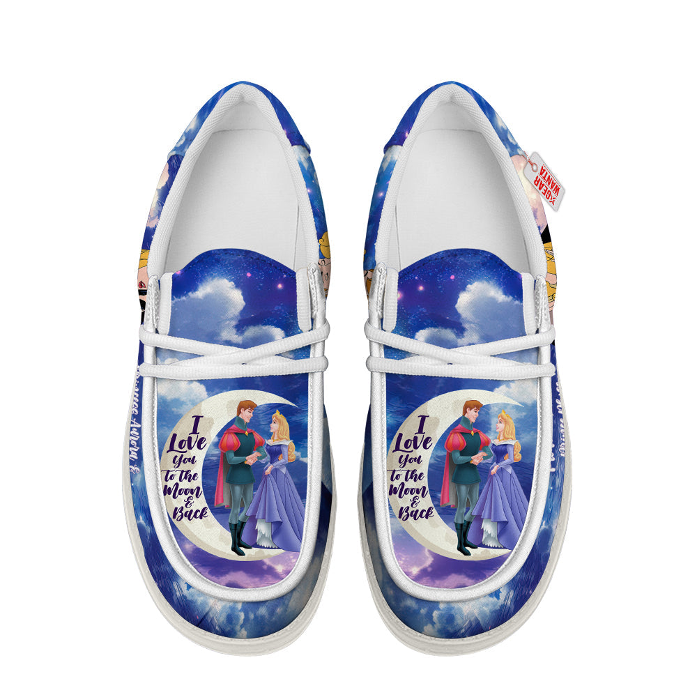 Princess Aurora And Prince Phillip Canvas Loafer Shoes Vanlentine's Gifts Idea-gearwanta.com