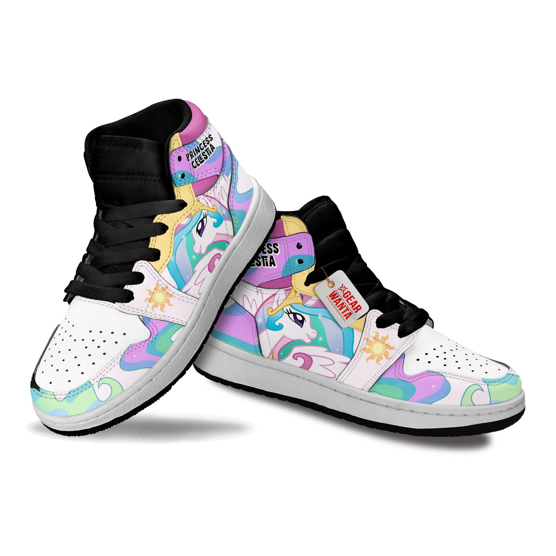 Princess Celestia Kid J1s Sneakers Personalized Cartoon Collection - Gearwanta.com